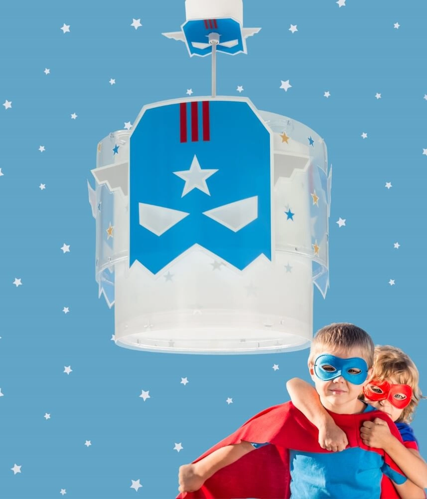 Children's room pendant lamp Blue Hero Ø 26cm Dalber 8420406002798