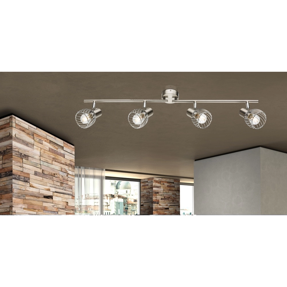 Ceiling lamp Texas 4-light nickel Globo 9007371365890