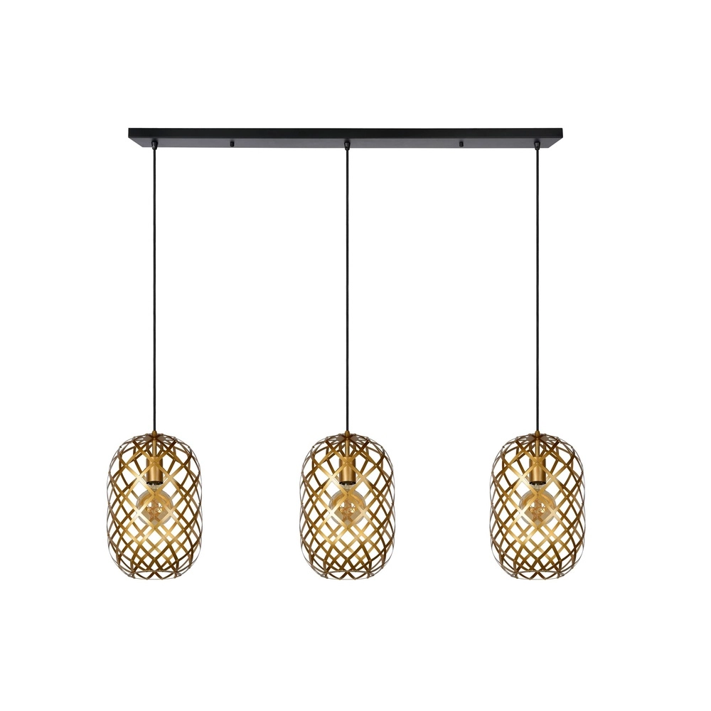 3-light pendant lamp Wolfram Gold
