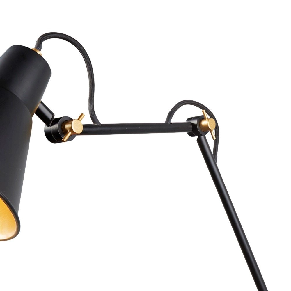 Black gold reading lamp Readi Searchlight 5053423101842