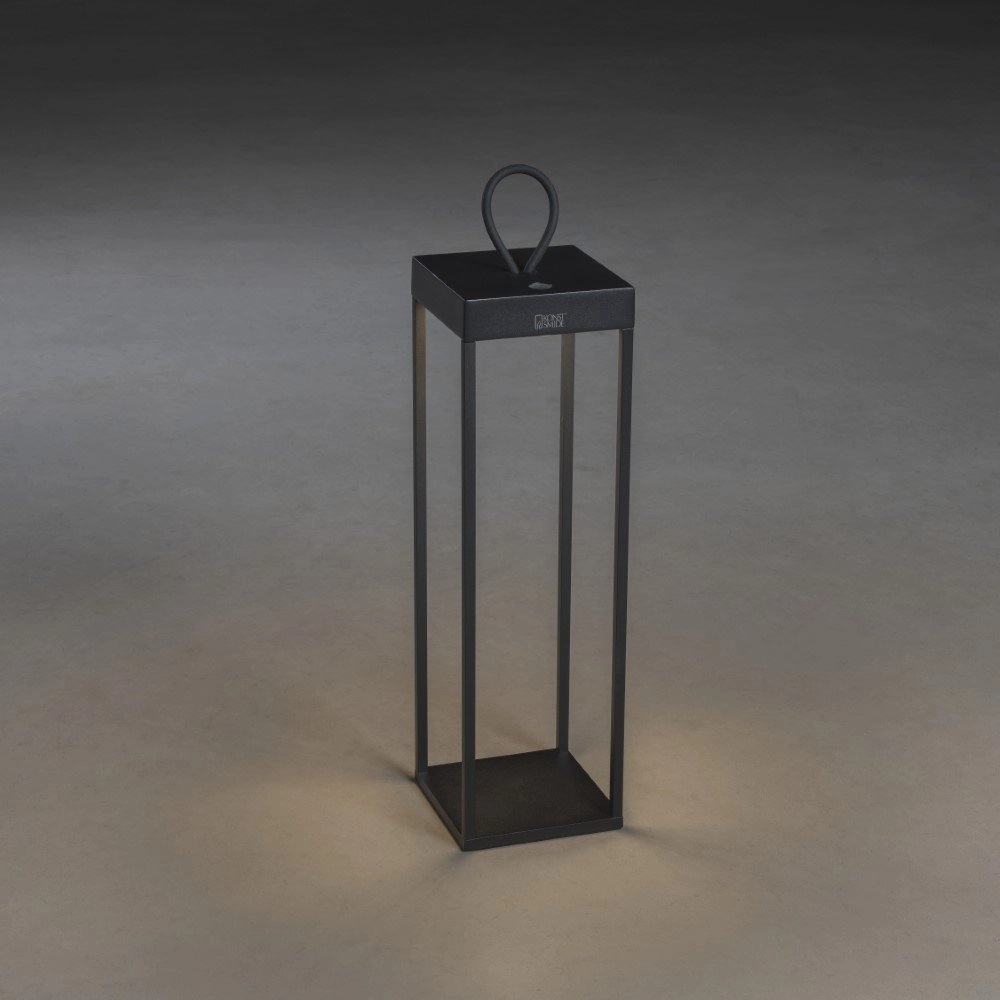Black Patio Lamp Ravello Rechargeable KonstSmide 7318307812756