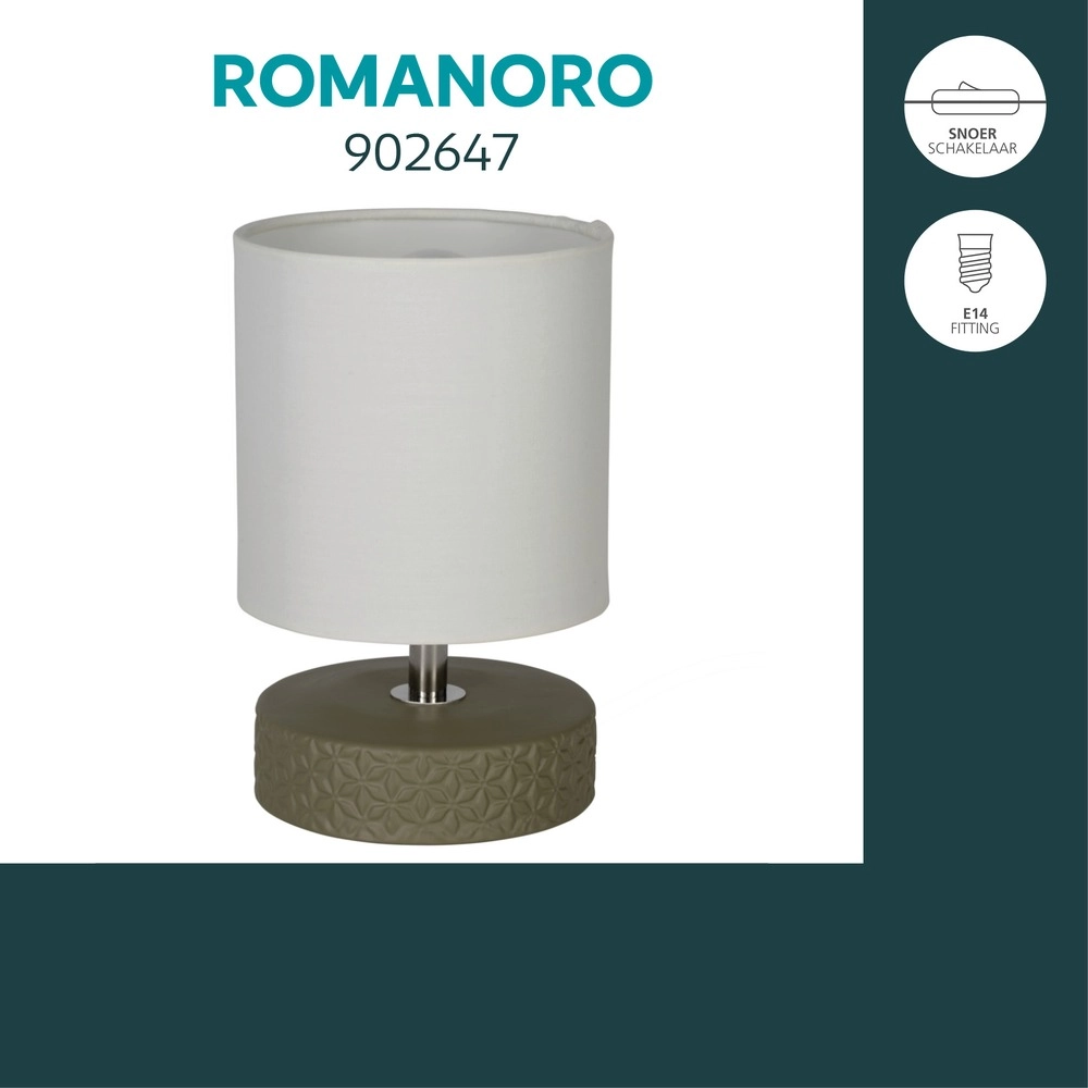 Table lamp Romanoro pink with green