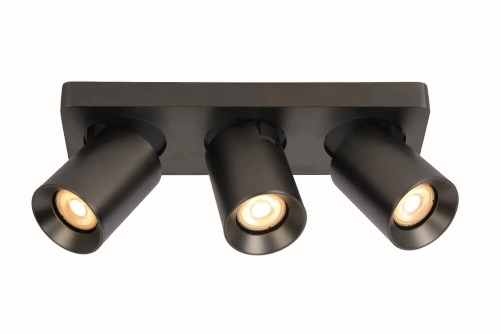 3-light surface-mounted spotlight Megano anthracite orientable