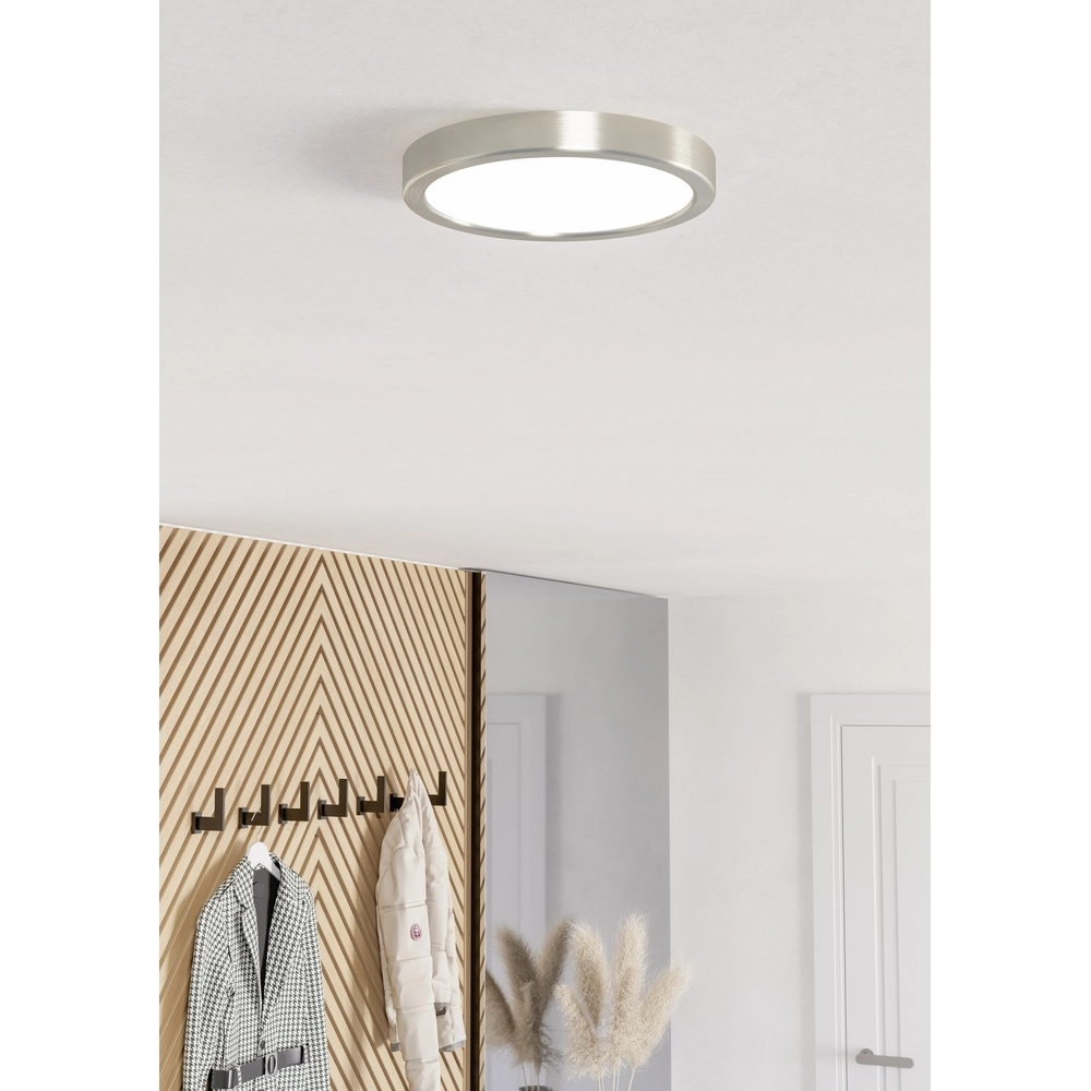 Ceiling light IP44 Fueva 6-Z round - stainless steel - Ø 21.1cm Eglo 9008606330607