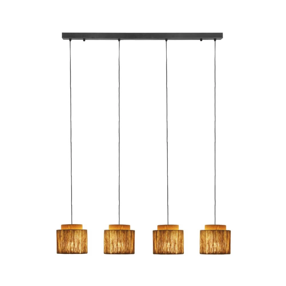 Dining room pendant lamp Smilla with rope caps Trio 4017807617689