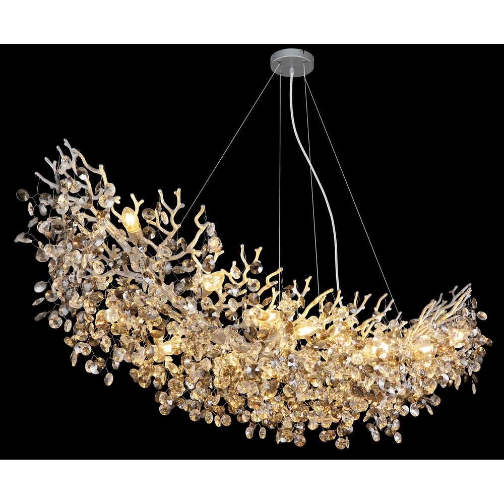 Pendant lamp Queena silver grey 150cm Globo 9007371533695