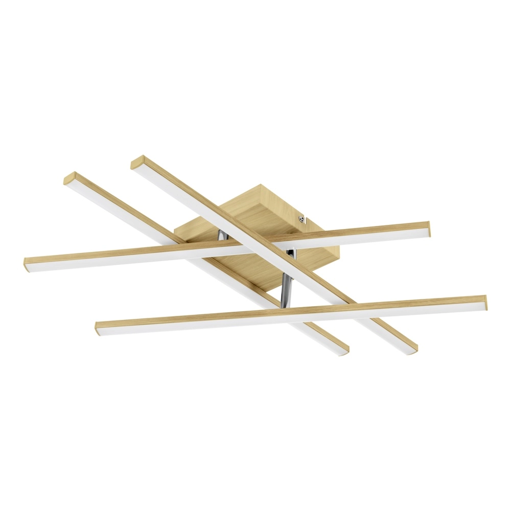 Wood look led ceiling light Lasana 4 51x51cm