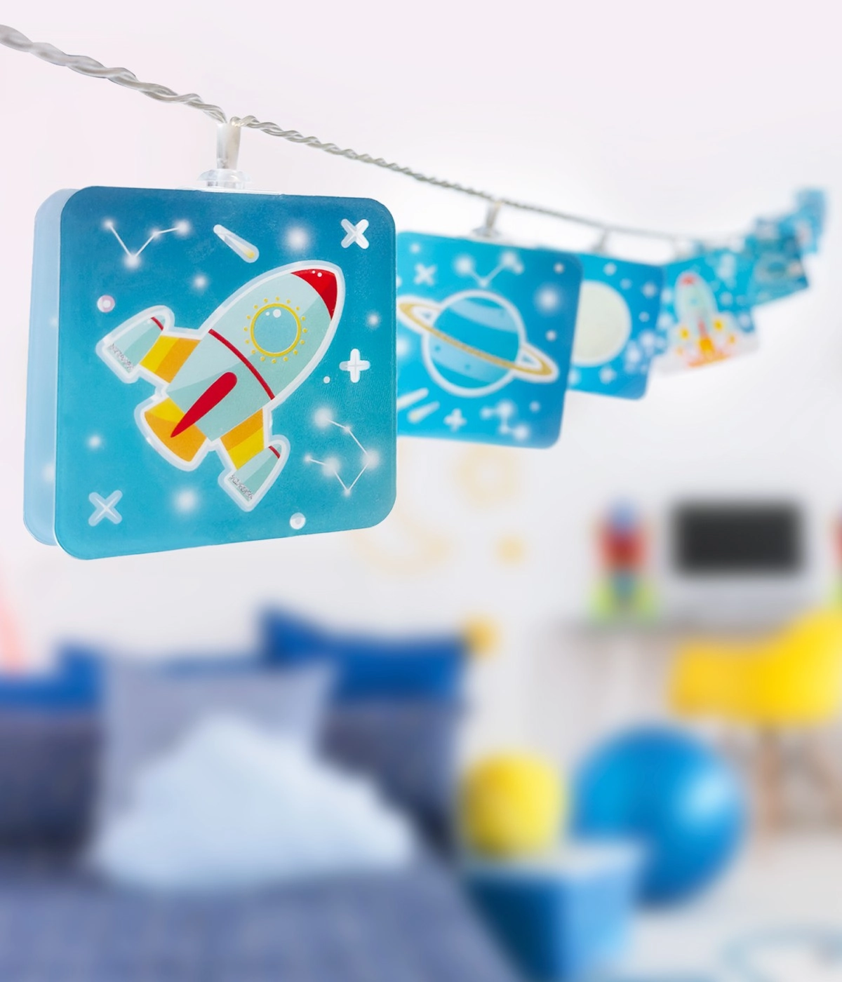 String lights Rocket blue