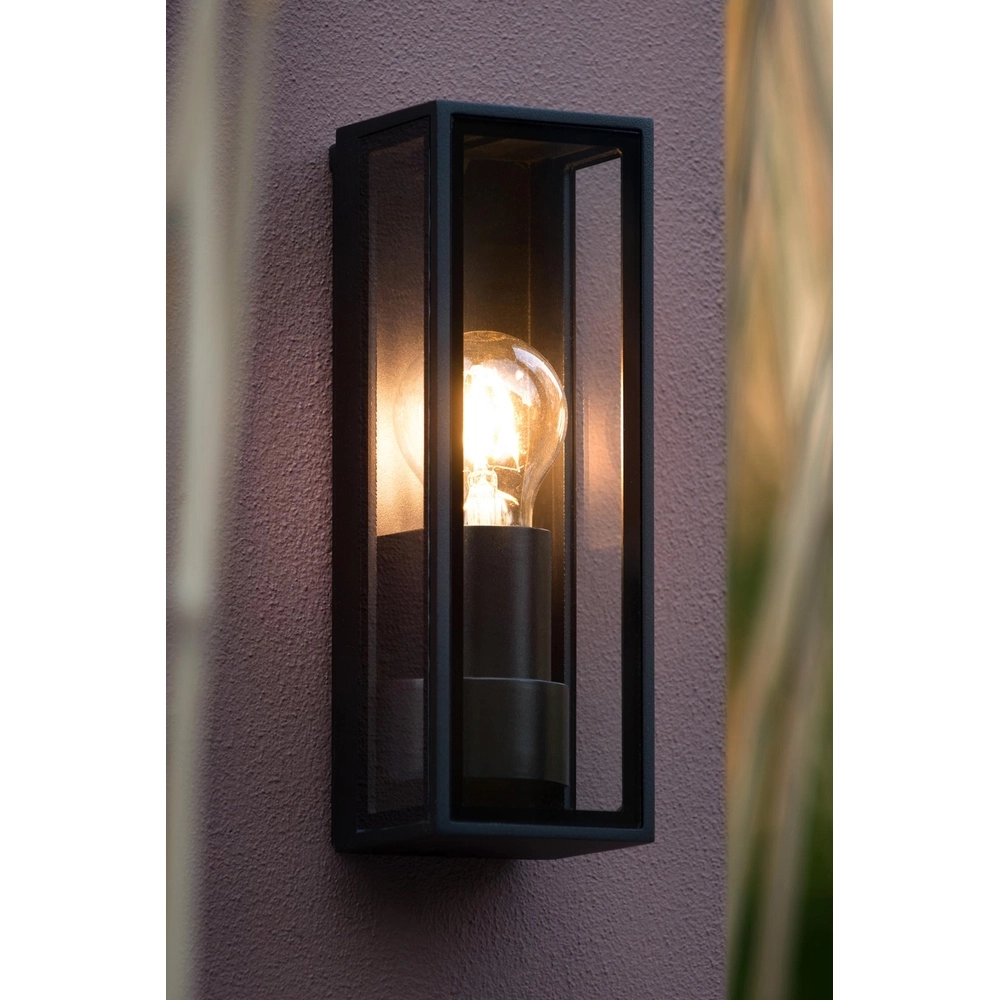 Design wall lamp Dukan IP65 black single Lucide 5411212151872