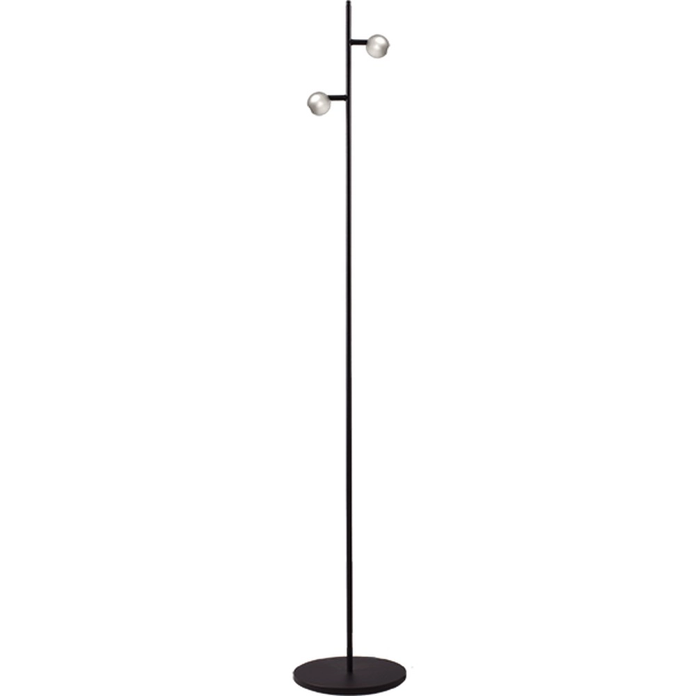 2-light floor lamp Talana black with nickel