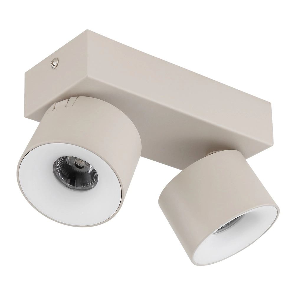 2-light ceiling spotlight Rae sand brown Globo 9007371578863