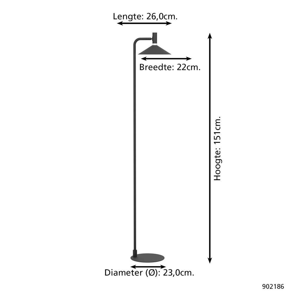 Floor lamp Conomavilla-Z Smart Black Eglo 9008606360628