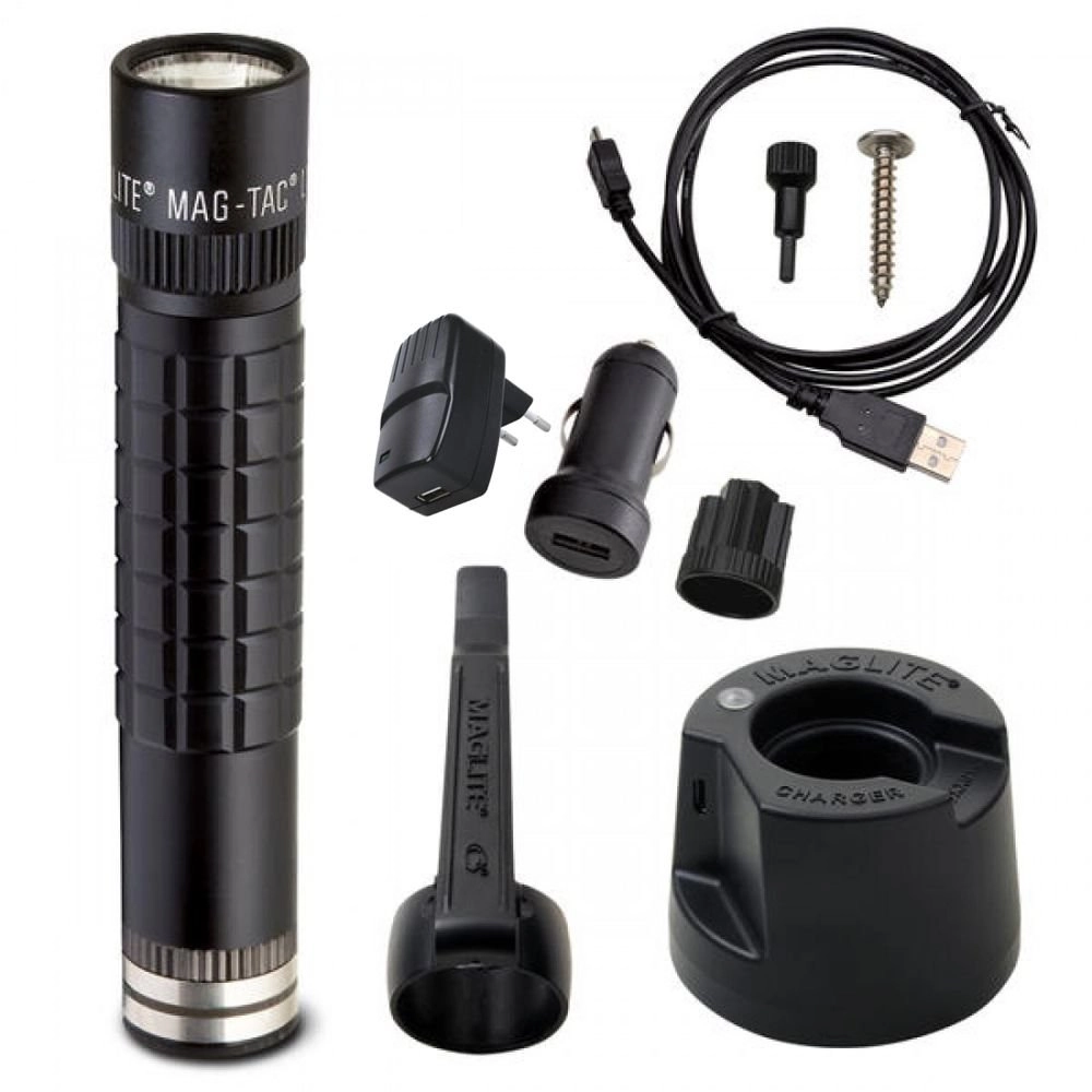 Flashlight Mag Tac Plain Bezel Rechargeable LED Maglite 38739680279