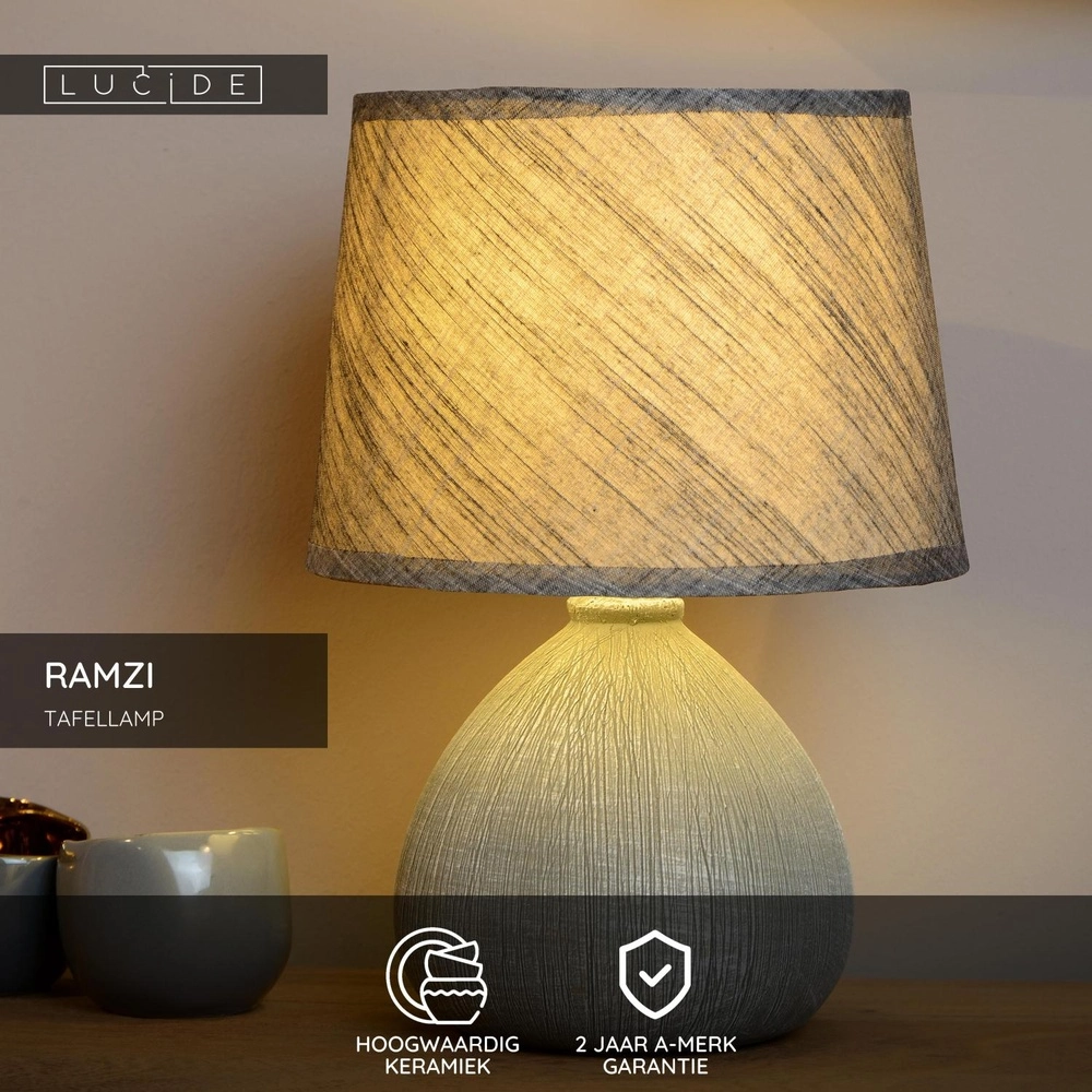 Table lamp Ramzi grey Lucide 5411212470164