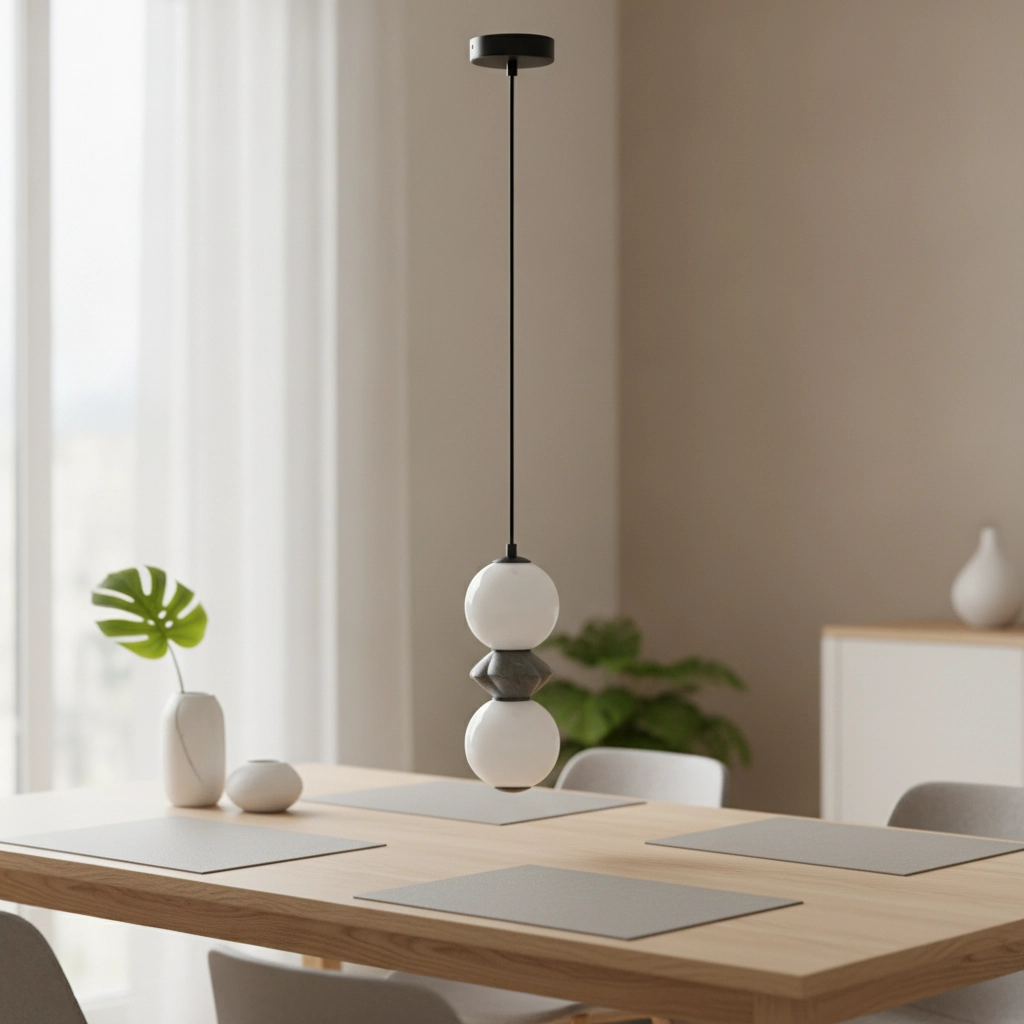 Pendant lamp Pallina white - grey