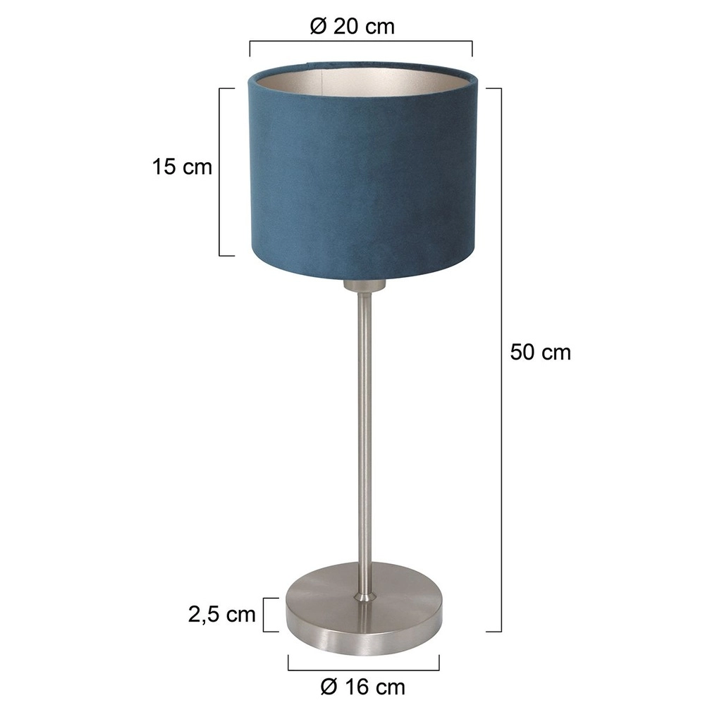 Table lamp Noor with blue hood Steinhauer 8712746182118