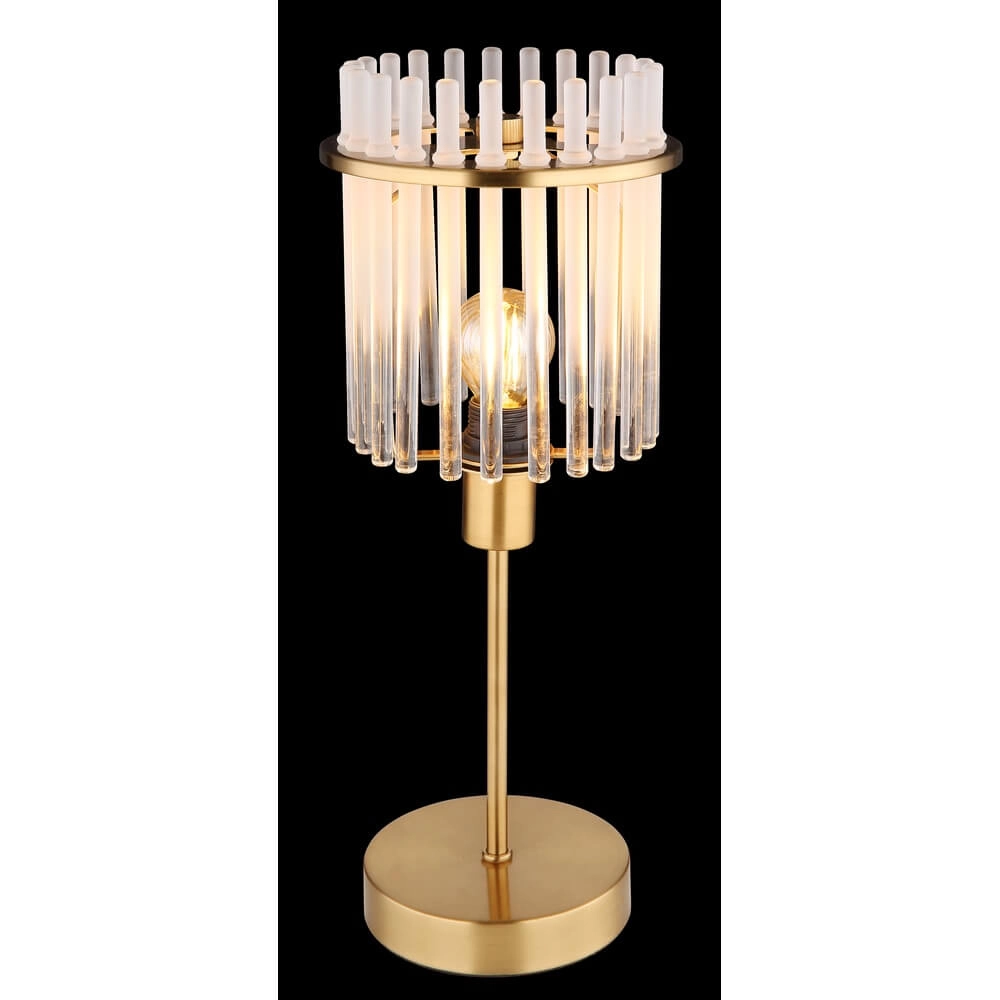 Golden table lamp Gorley with glass Ø 15cm Globo 9007371449811
