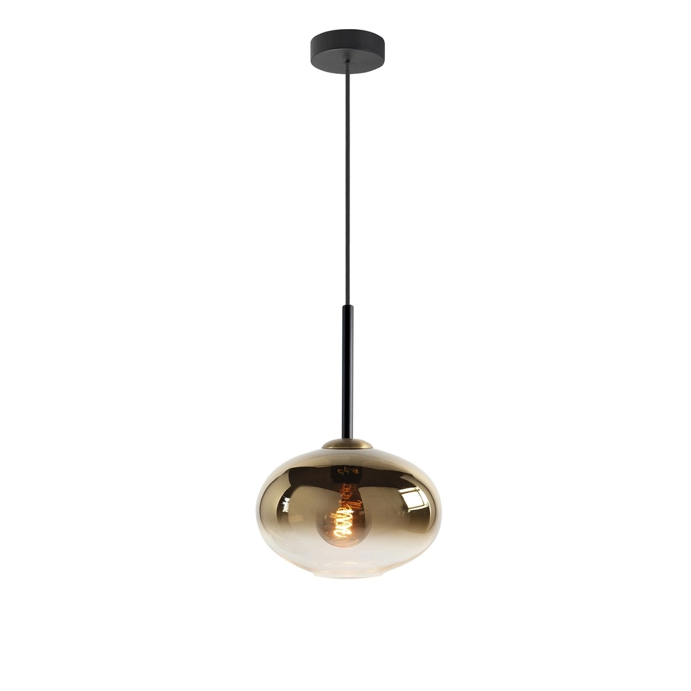 Pendant lamp Bellini black with fade gold glass Ø 26cm