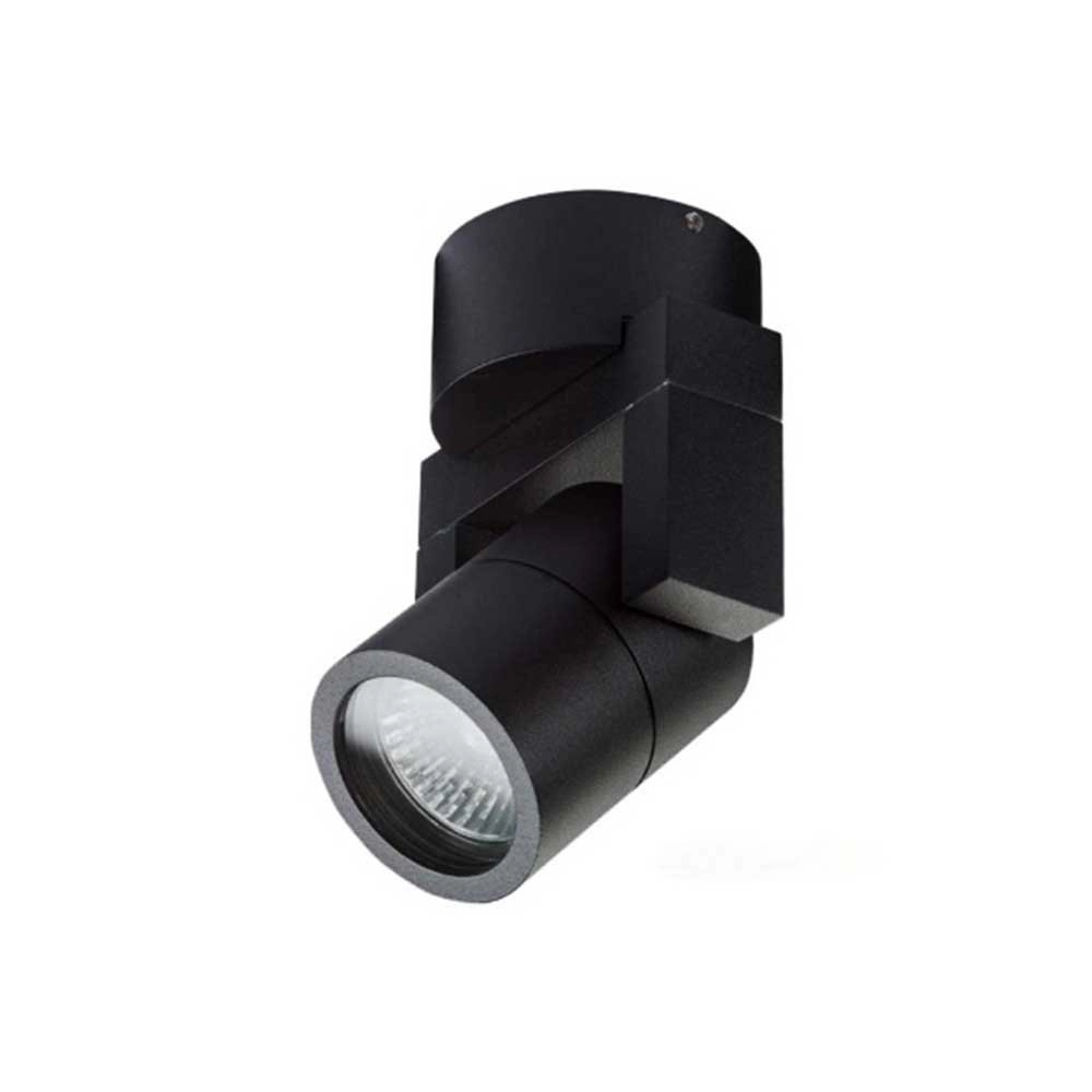 Black surface mounted spot Single