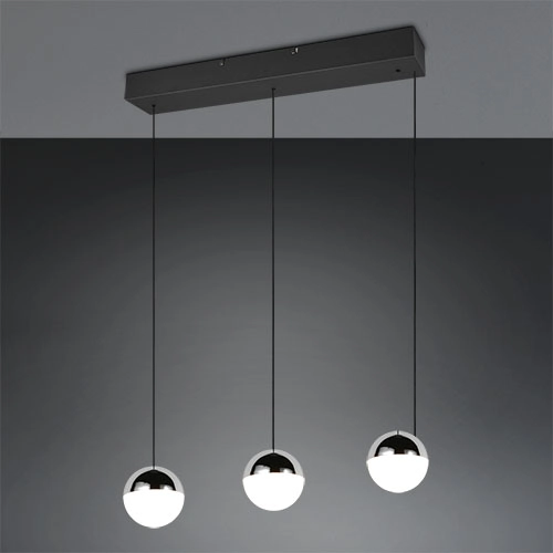 3-light pendant lamp Senta chrome