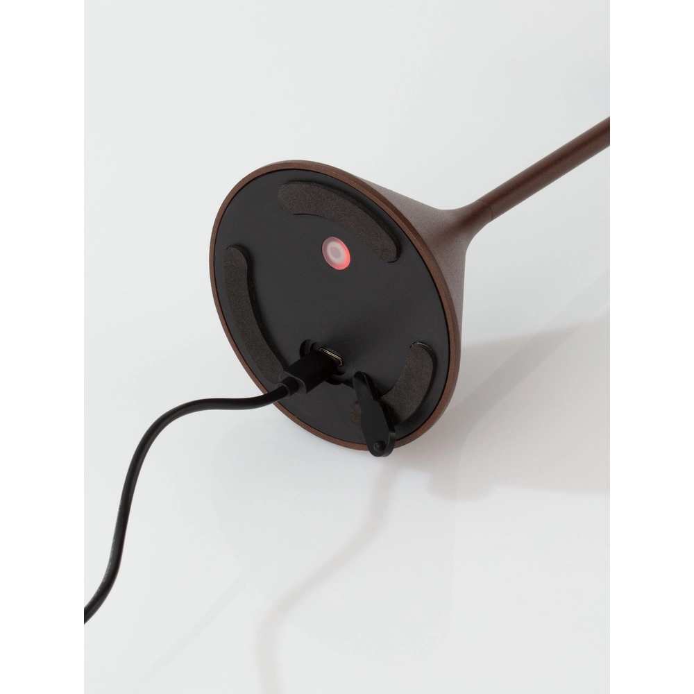 Table lamp Dalt rusty brown rechargeable with USB Lyora 5212017477040