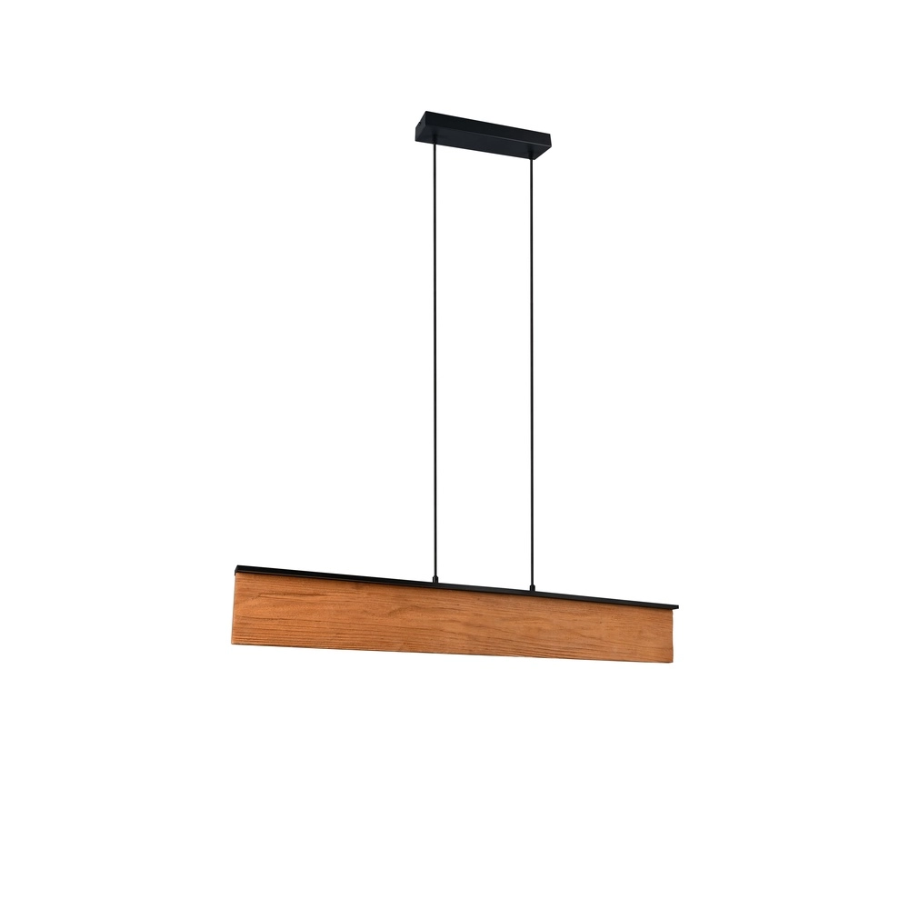 Design pendant lamp Kalea black with wood Trio 4017807661422
