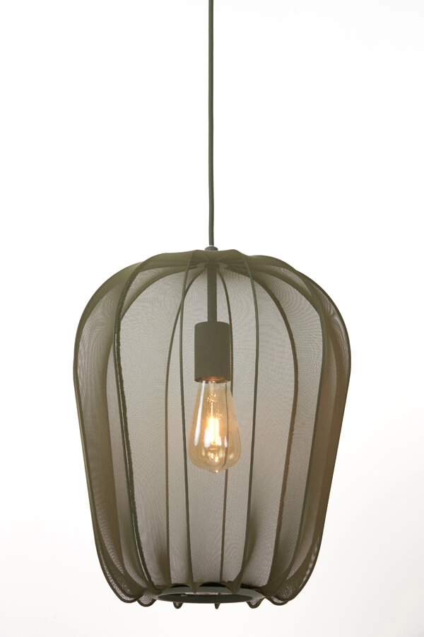 Green pendant lamp Plumeria Ø 34cm
