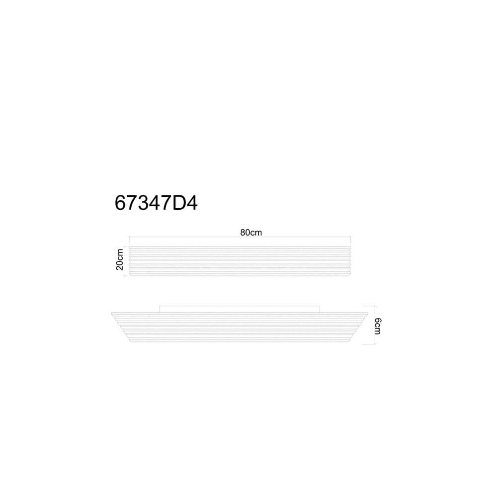 Ceiling lamp Hayden black with wood 80cm Globo 9007371519644