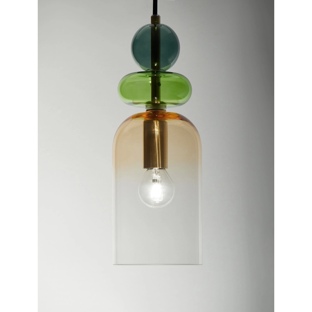Colored pendant lamp Murano orange