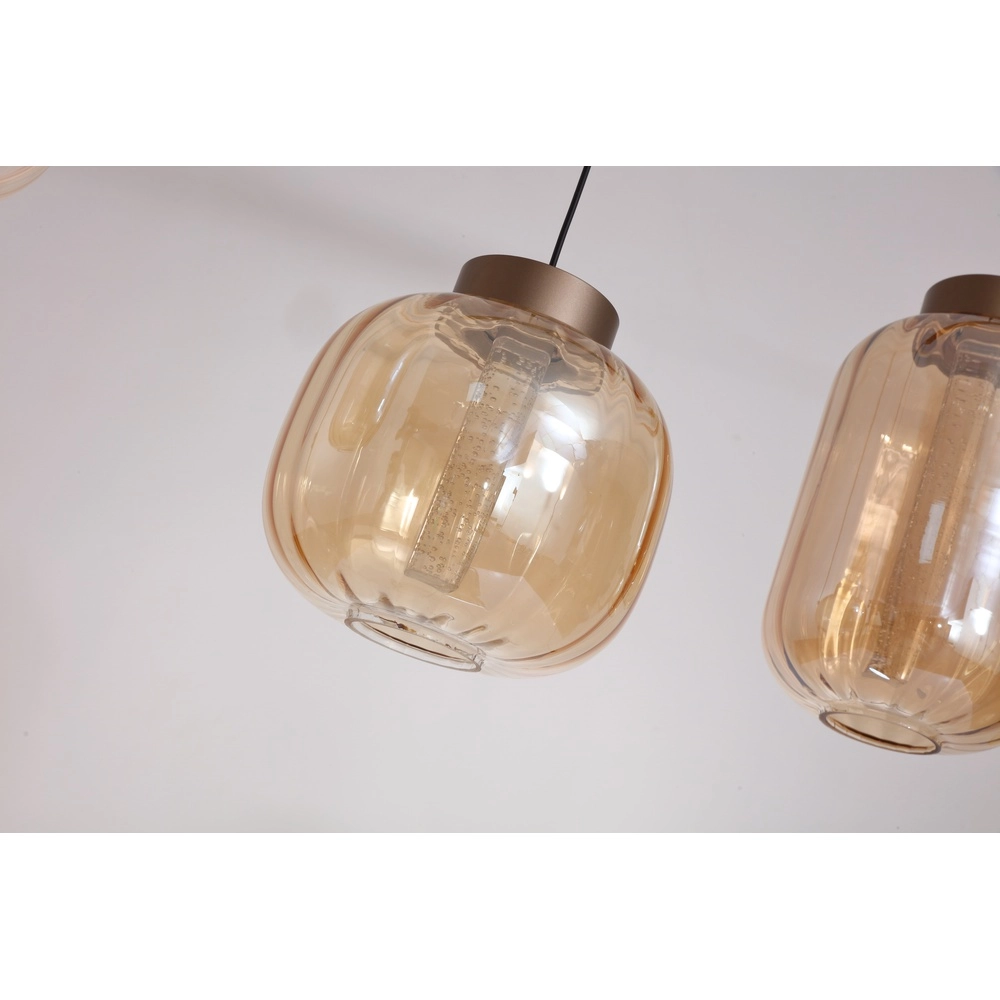 Design pendant lamp Lille with amber glass Searchlight 5053423299457