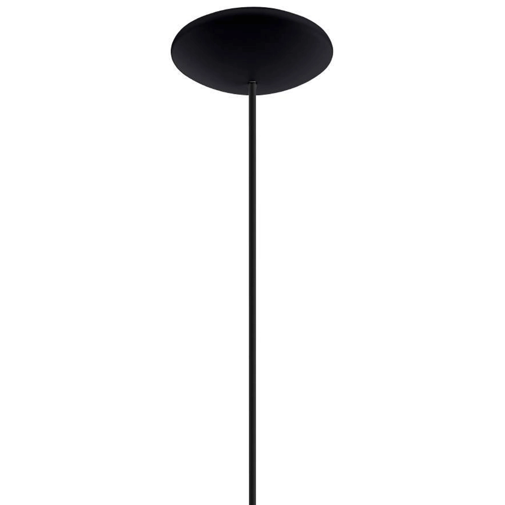 Black hanging lamp Sabinar Ø 40cm with wood Eglo 9008606235797