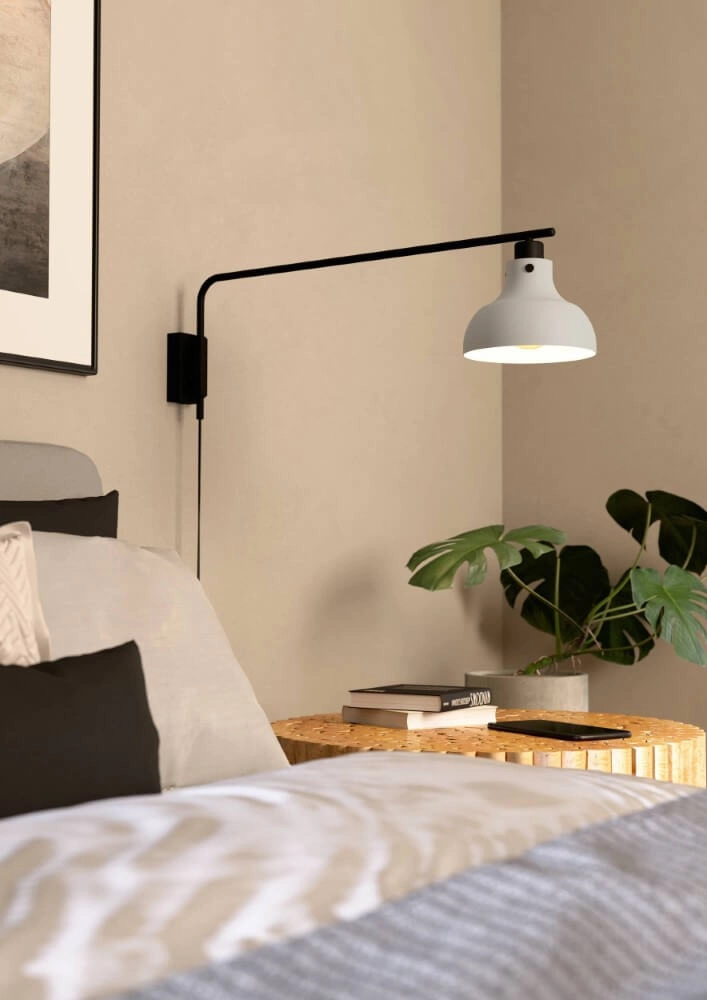 Grey wall lamp Matlock with black Eglo 9002759438432