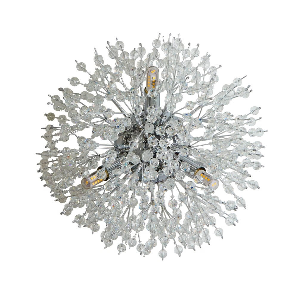 Wall lamp Sunburst Ø 29cm chrome Searchlight 5053423243795
