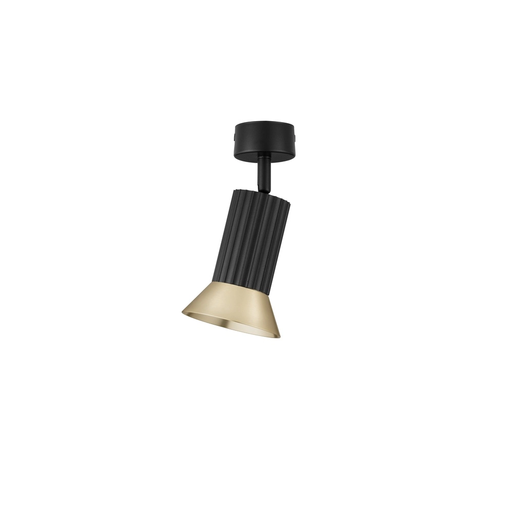 Ceiling spotlight Luvia Orientable black with gold Lyora 5212017475510