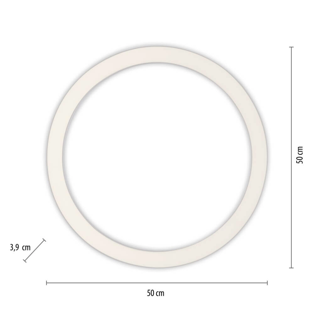Round floor lamp Pure Lines Round Ø 50cm aluminum Paul Neuhaus 4012248375860