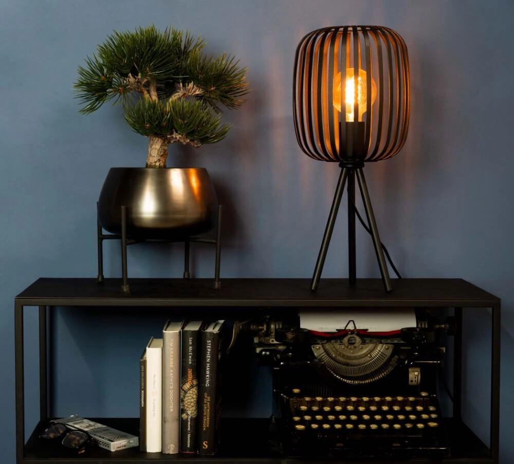 Black table lamp Romazzina Ø 20cm Eglo 9008606244485