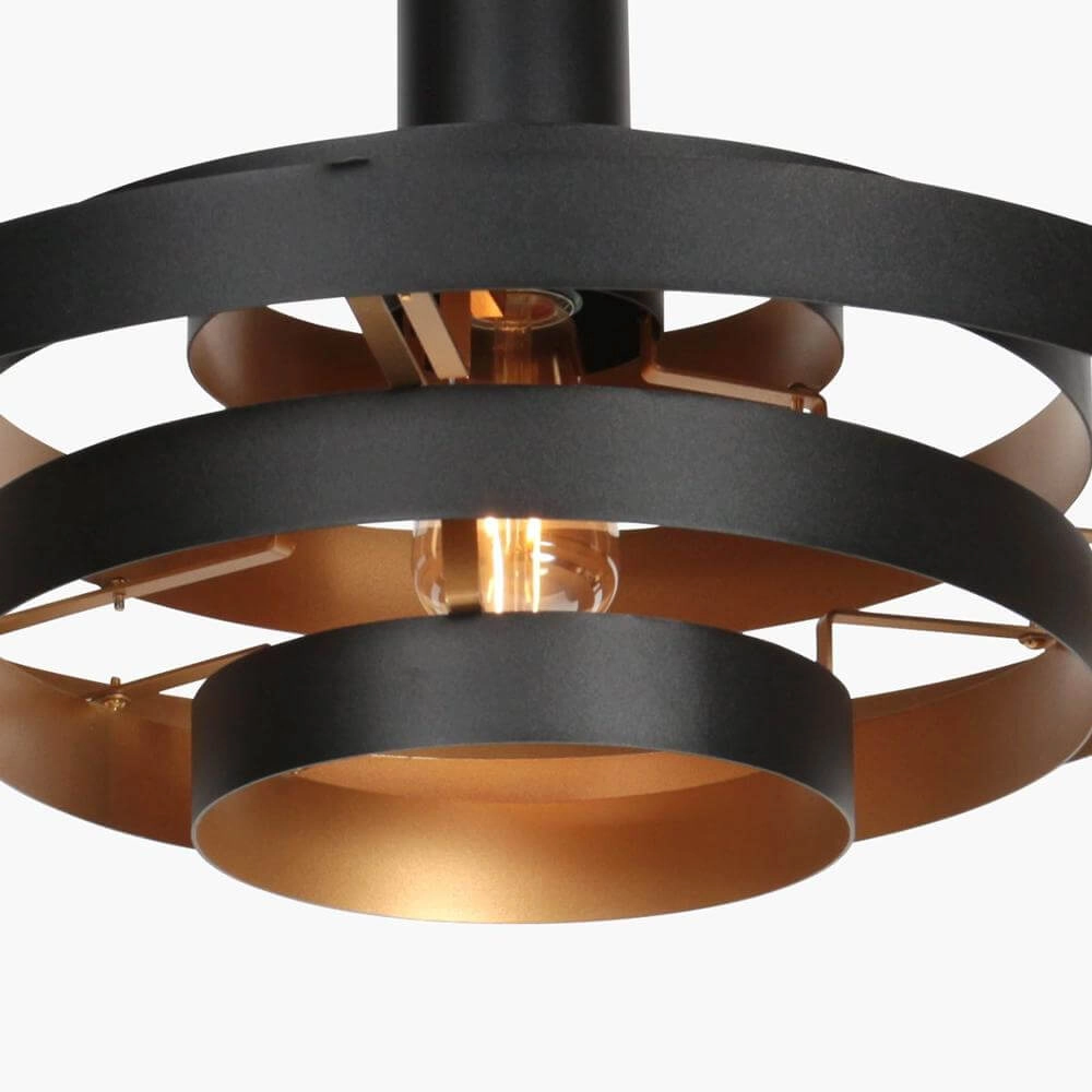 Design pendant lamp Halo Cirque black Ø 50cm Steinhauer 8712746178333