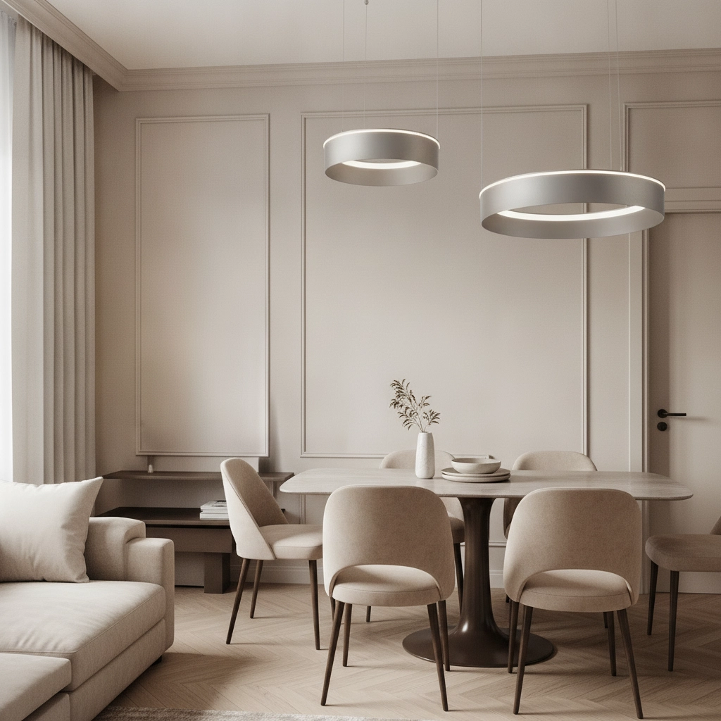 Modern pendant lamp Olivia Double nickel