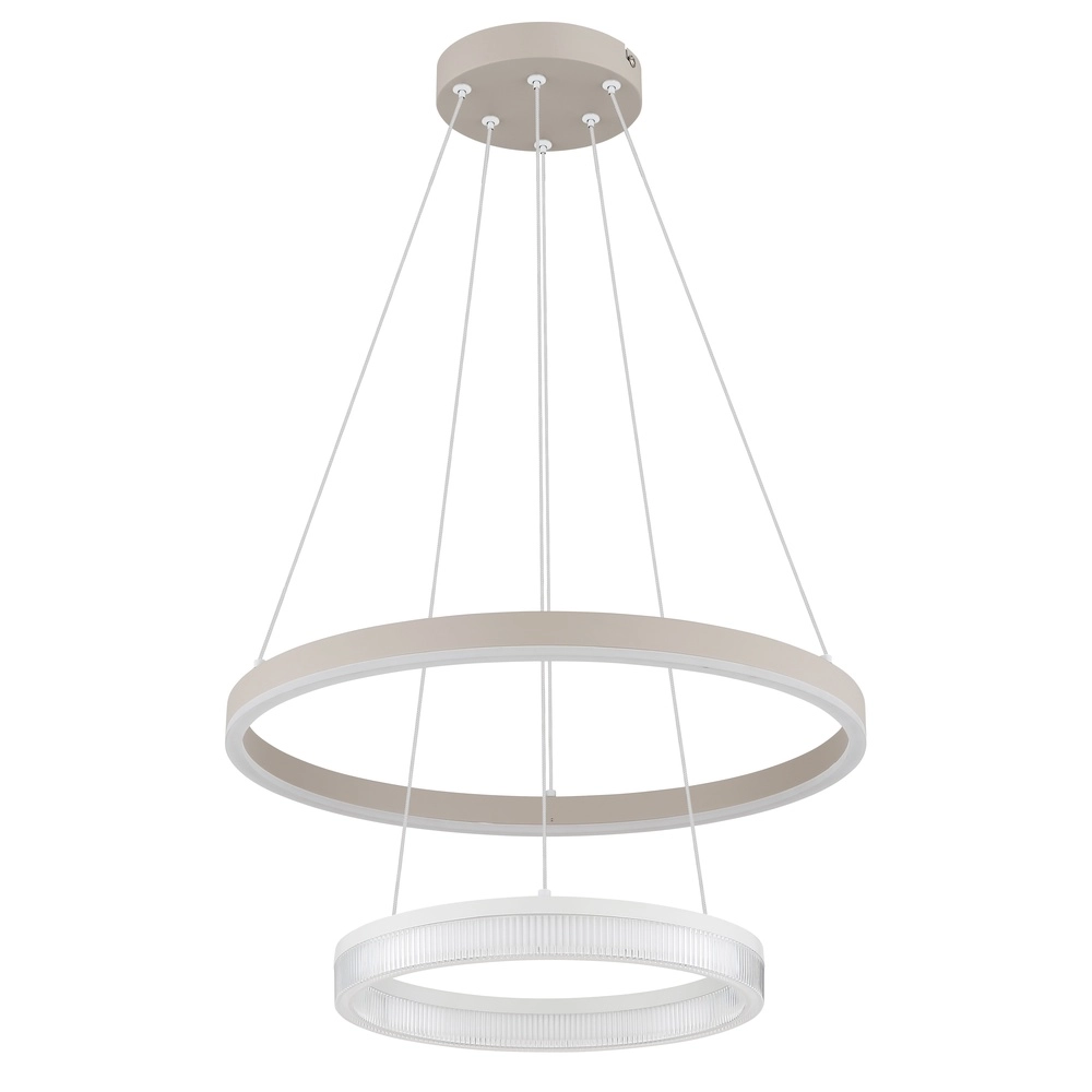 Modern pendant lamp Zara sand brown Ø 50cm Globo 9007371573073