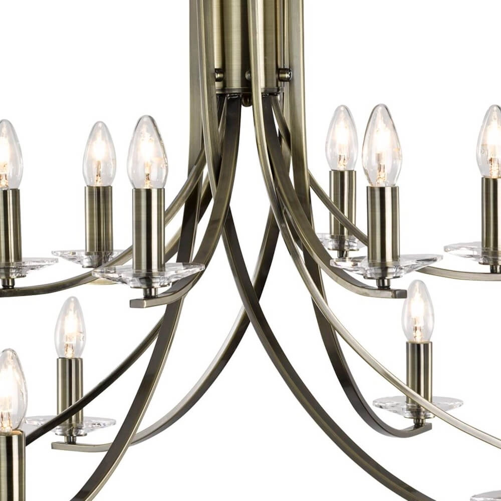 Brass pendant lamp Ascona Ø 88cm Searchlight 5053423024417