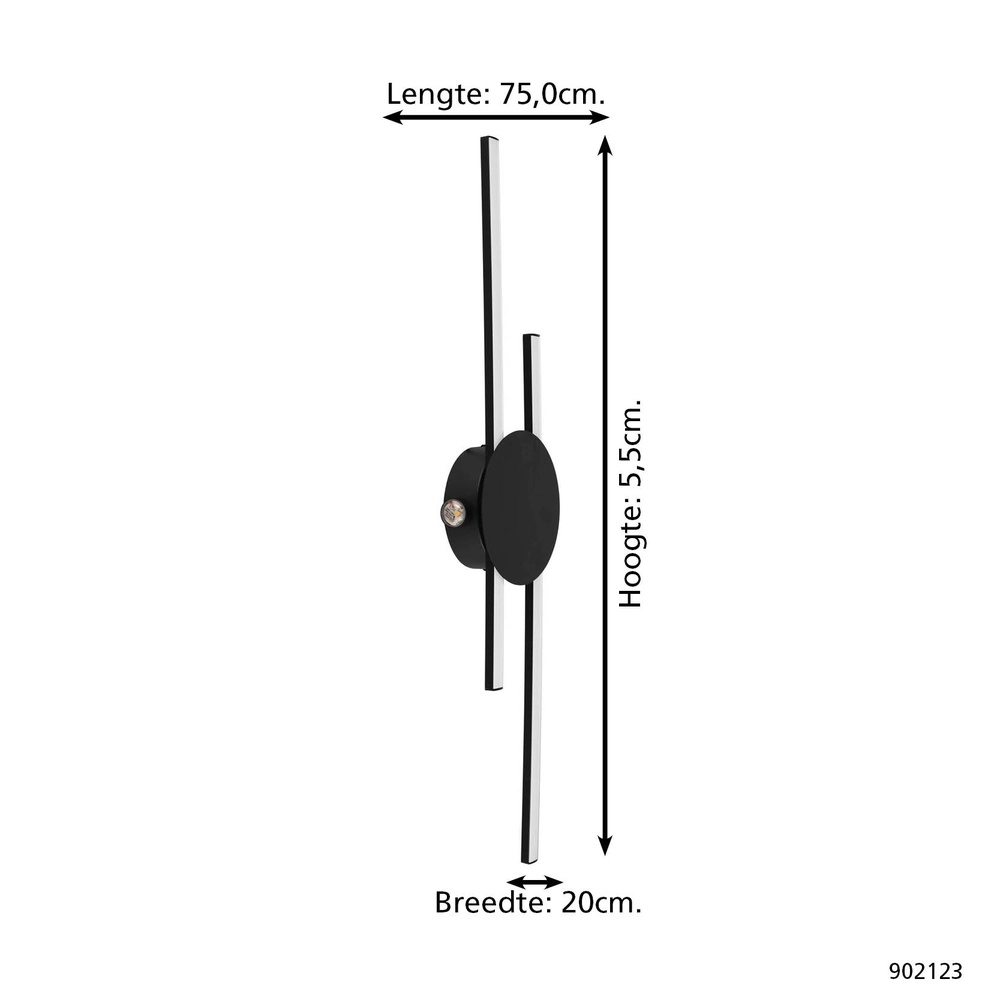 Design wall lamp Venticello black Eglo 9008606357437