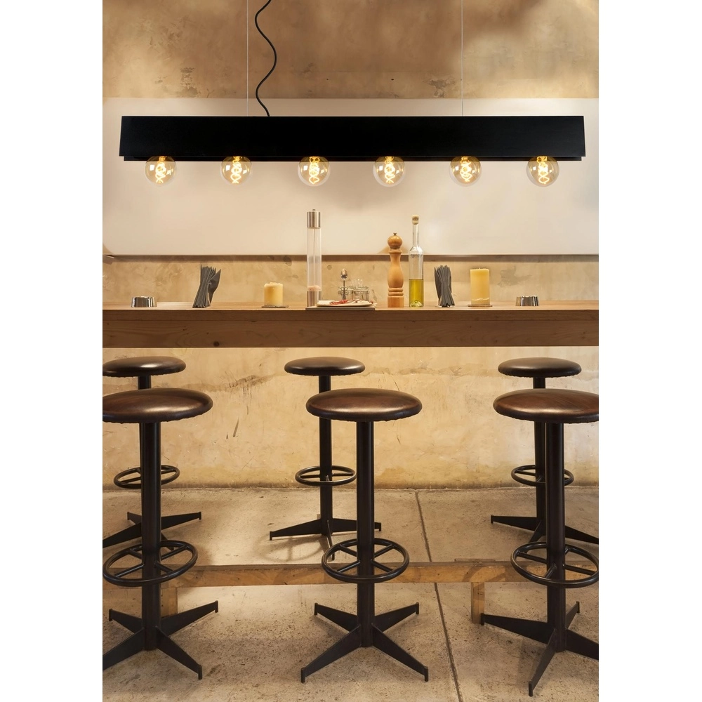 Design pendant lamp Surtus 6-light black Lucide 5411212302410