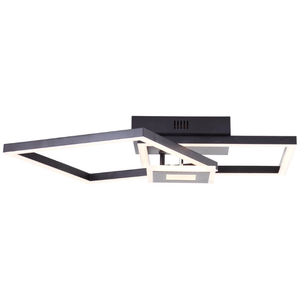 Ceiling lamp Bray Square Black Brilliant 4004353420016