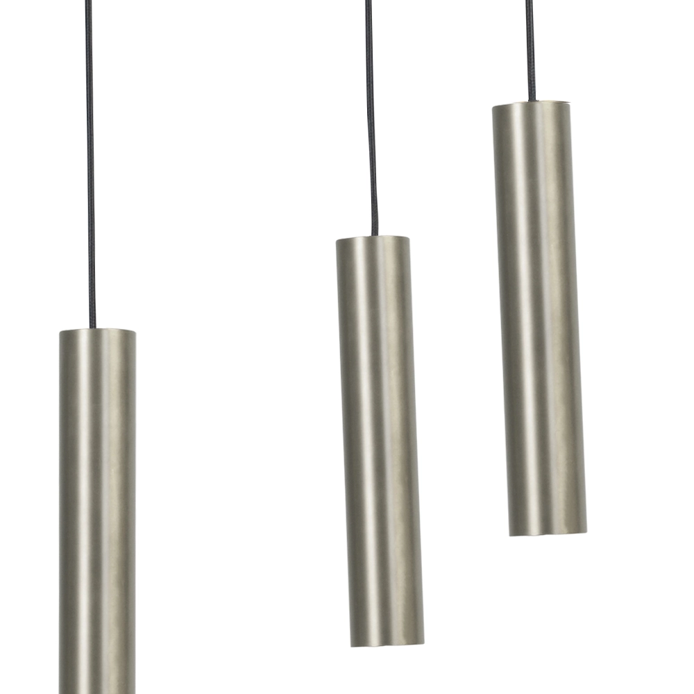 Dining table hanging lamp Run 8-light stainless steel cylinders Masterlight 8718121215808