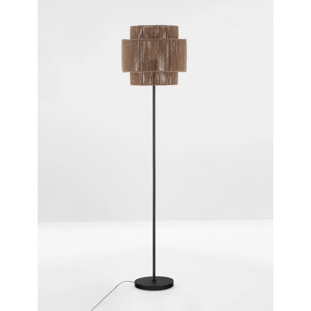 Floor lamp Lito black and rattan Lyora 5212017454744