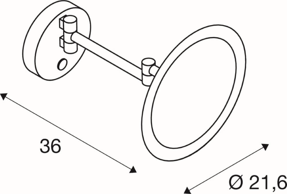 Adjustable mirror lamp Maganda SLV 4024163252218