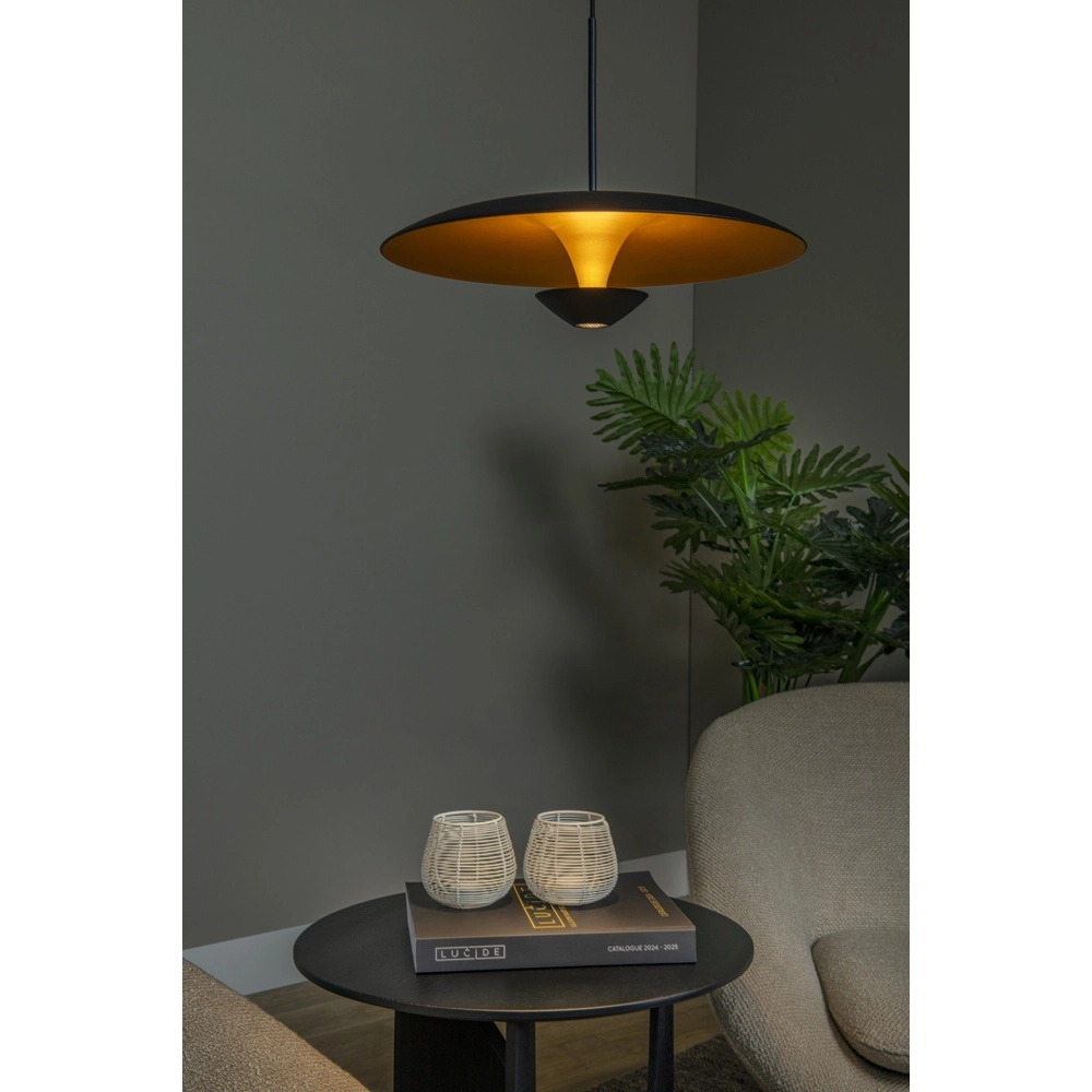 Design pendant lamp Kenneth black Ø 40cm Premium by Lucide 5411212410436