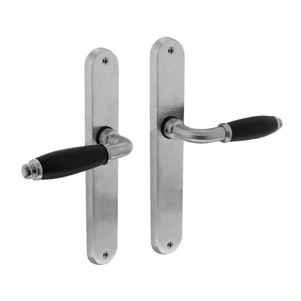 Door handle Courgette oval blind matt chrome