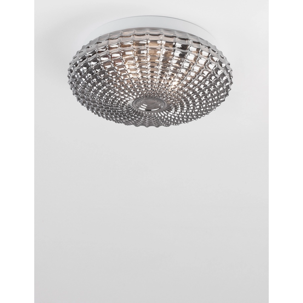 Ceiling lamp Clam smoke glass