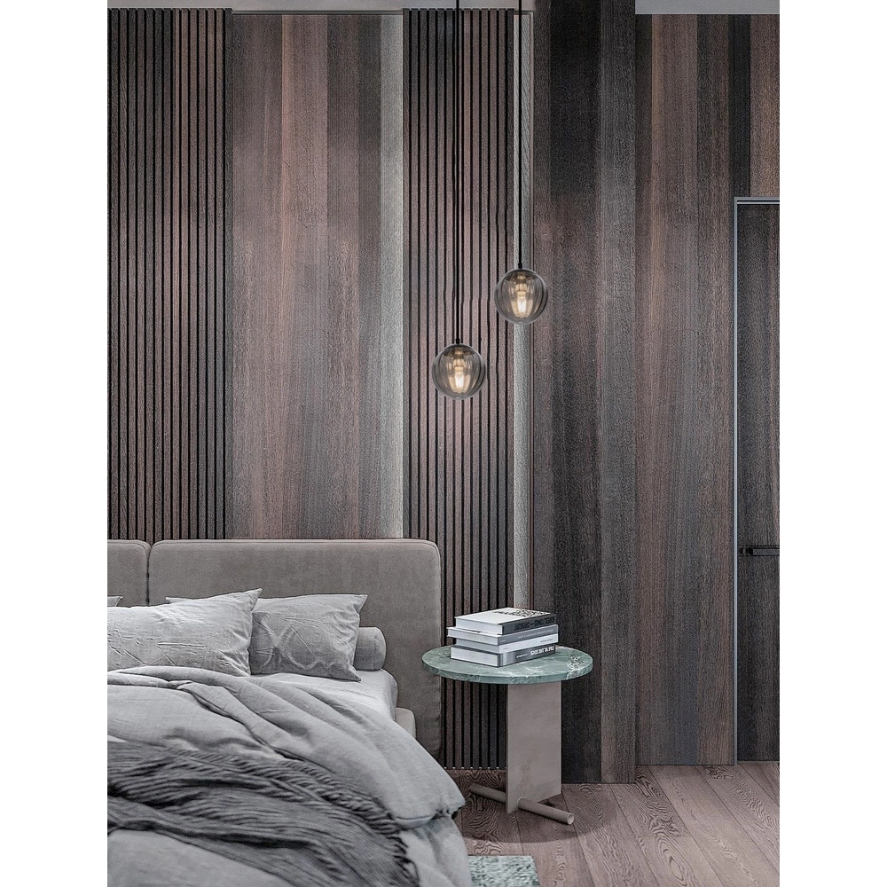 Pendant lamp Abbacus 1-light smoke glass Lyora 5212017461049